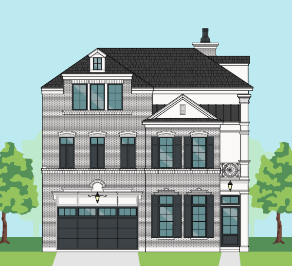 Three Story Home Plan E6066 B