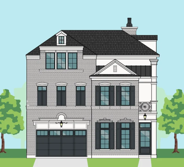 Three Story Home Plan E6066 B