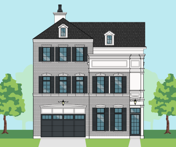 Three Story Home Plan E6066 B