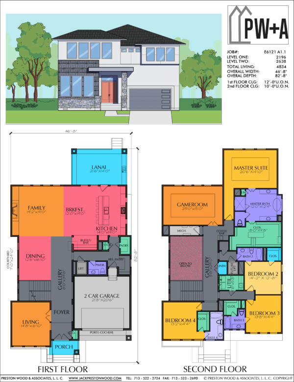 Two Story Home Plan E6121