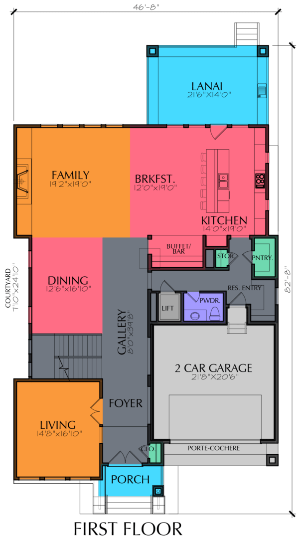 Two Story Home Plan E6121