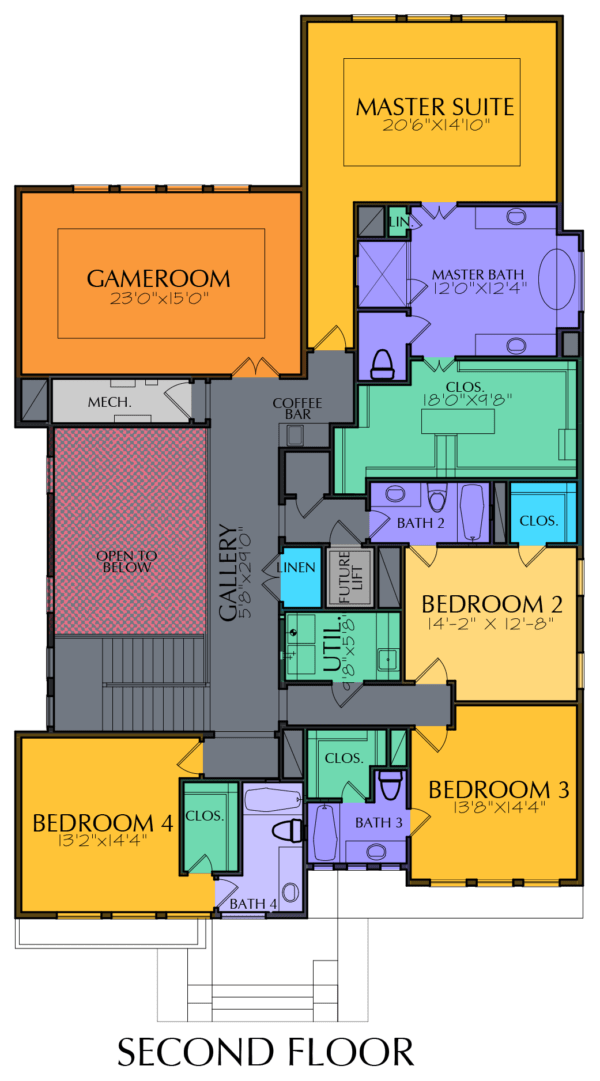 Two Story Home Plan E6121
