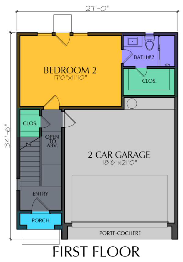 Three Story Home Plan E6137 A1