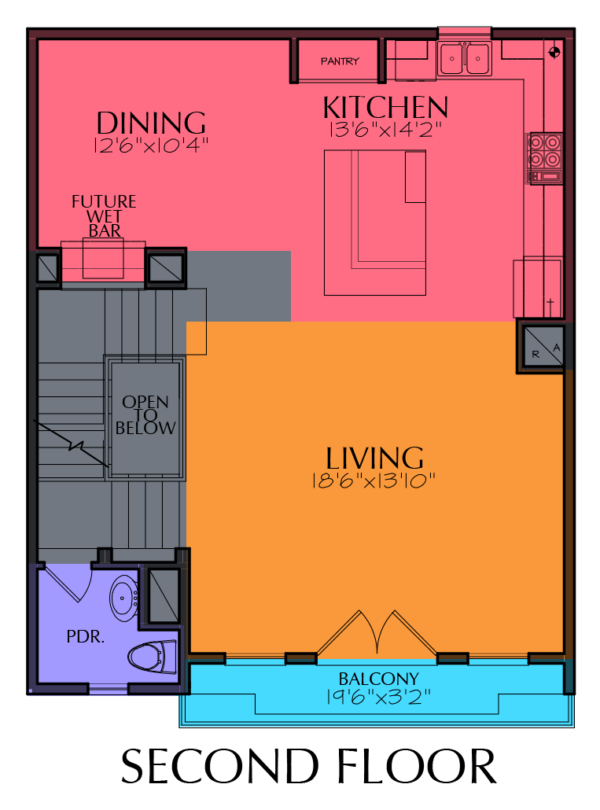 Three Story Home Plan E6137 A1