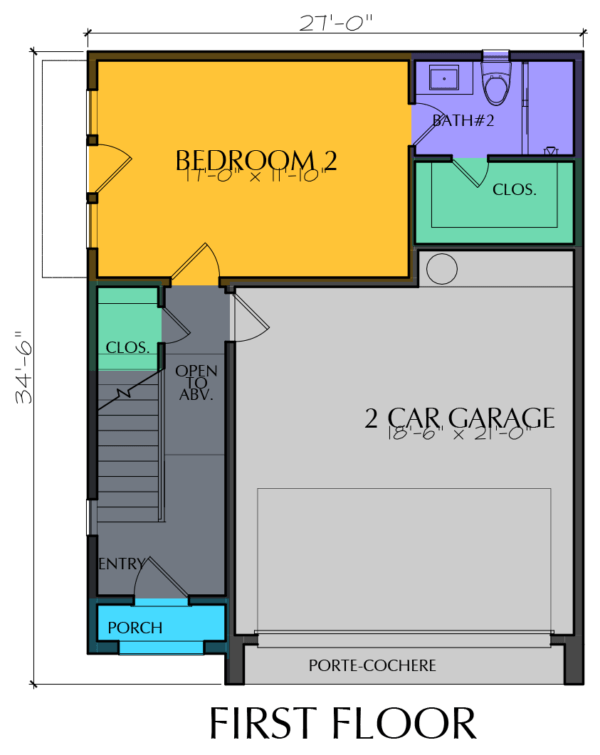 Three Story Home Plan E6137 A1