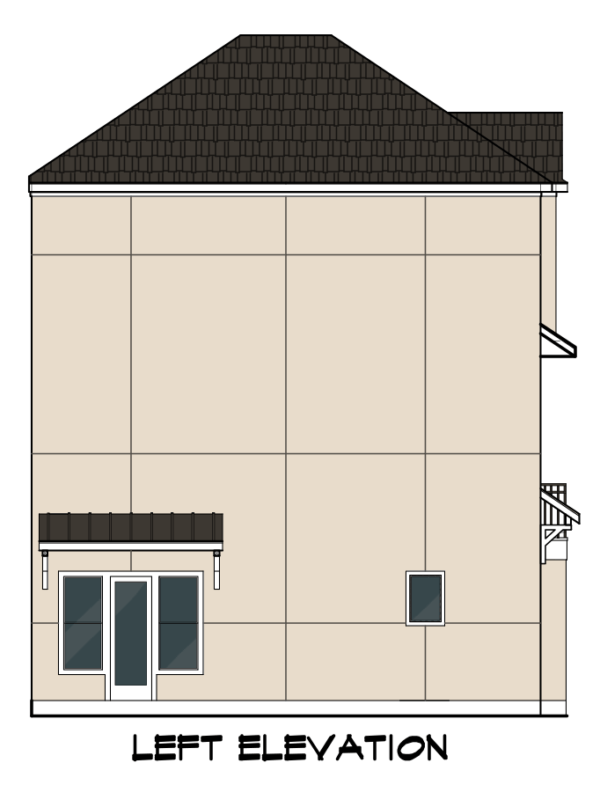 Three Story Home Plan E6137 A1