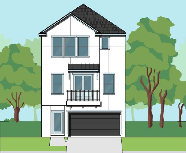 Three Story Home Plan E6137 B1.1