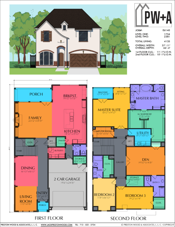 Two Story Home Plan E6140