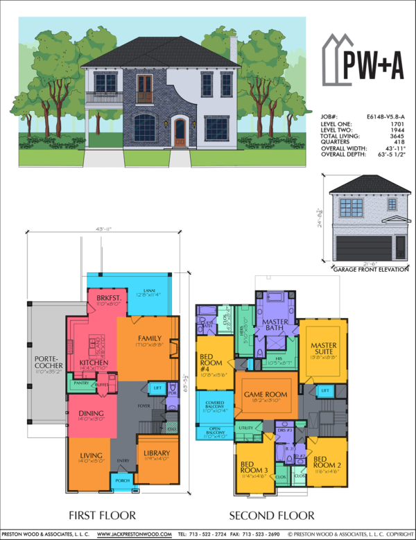 Two Story Home Plan E6148