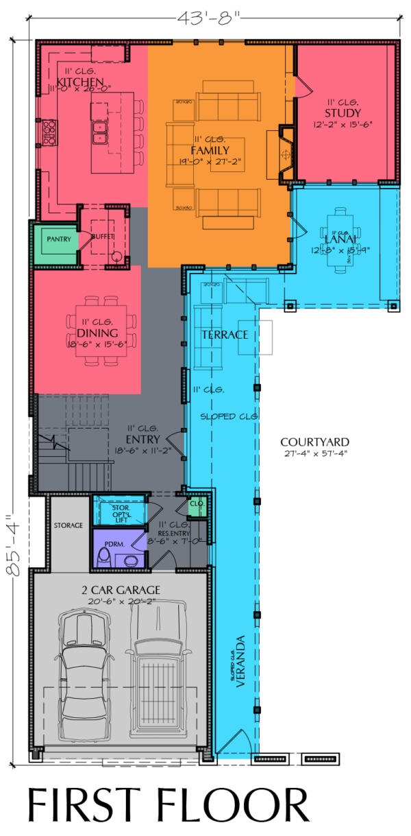 2 1/2 Story Home Plan E6152