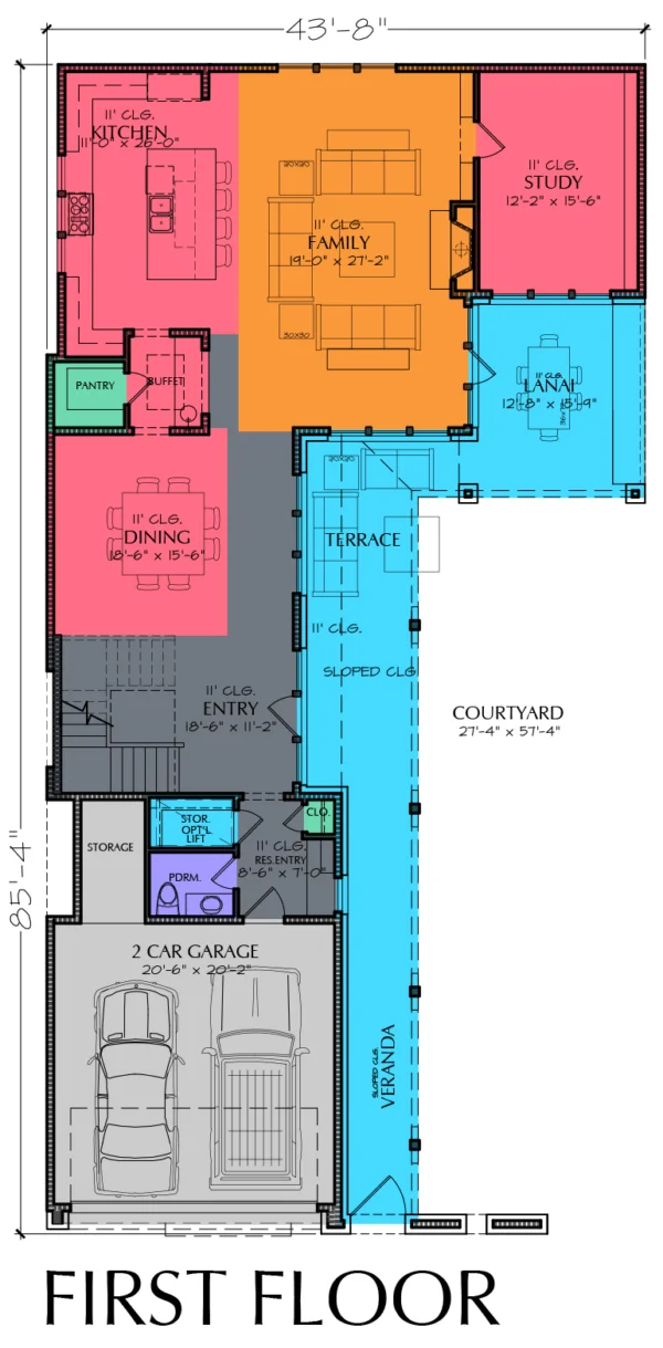 2 1/2 Story Home Plan E6152