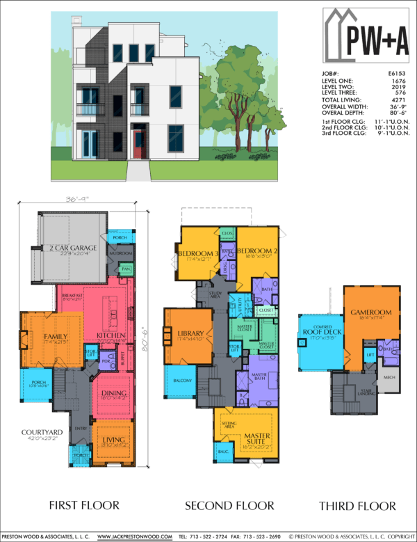 2 1/2 Story Home Plan E6153
