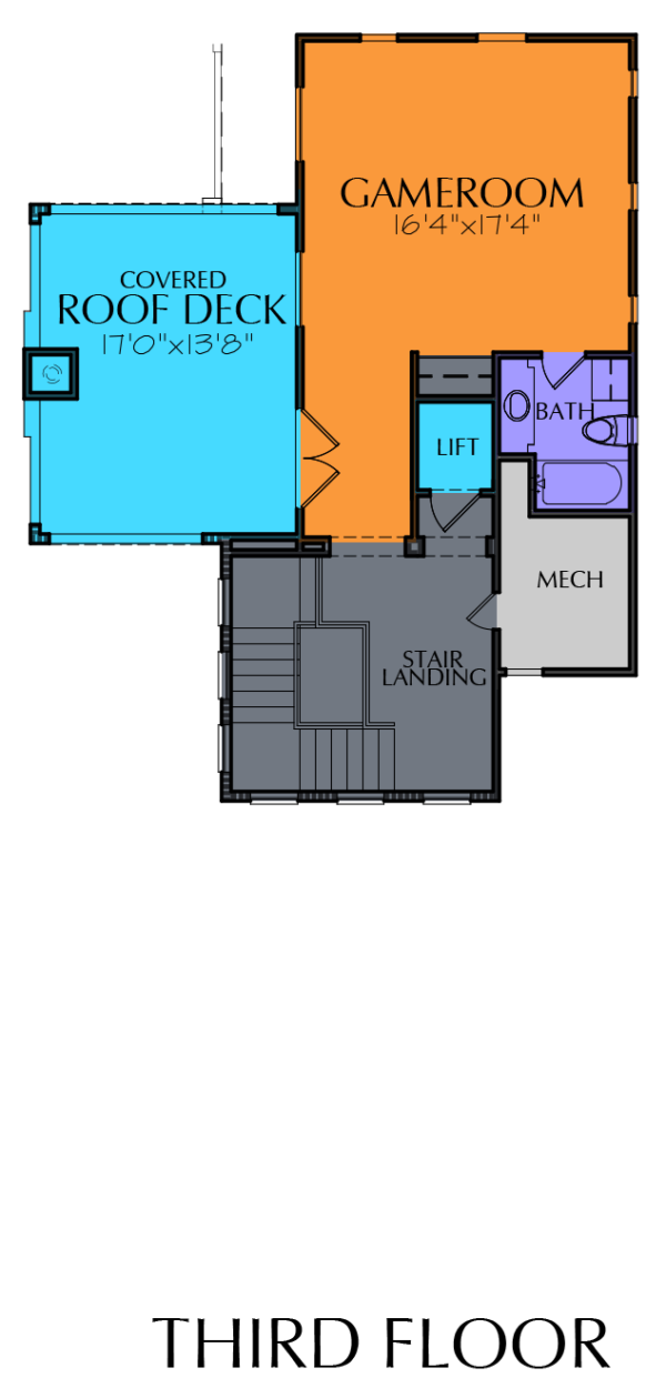 2 1/2 Story Home Plan E6153