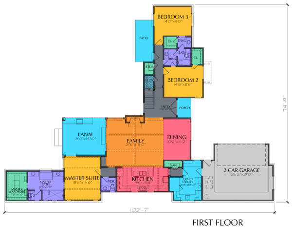 1 1/2 Story Home Plan E6158