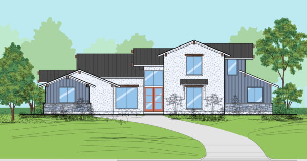 1 1/2 Story Home Plan E6158