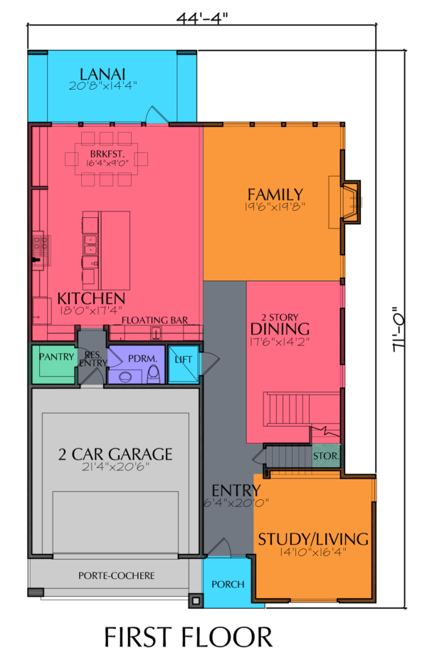 Two Story Home Plan E7005