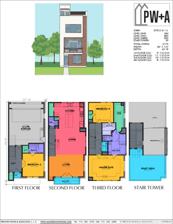 3 1/2 Story Home Plan E7012 A1.1