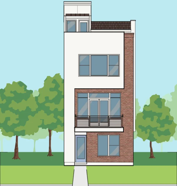 3 1/2 Story Home Plan E7012 A1.1