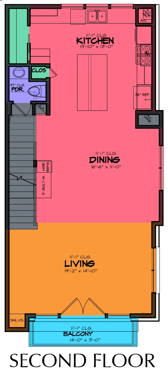 3 1/2 Story Home Plan E7012 A1.1