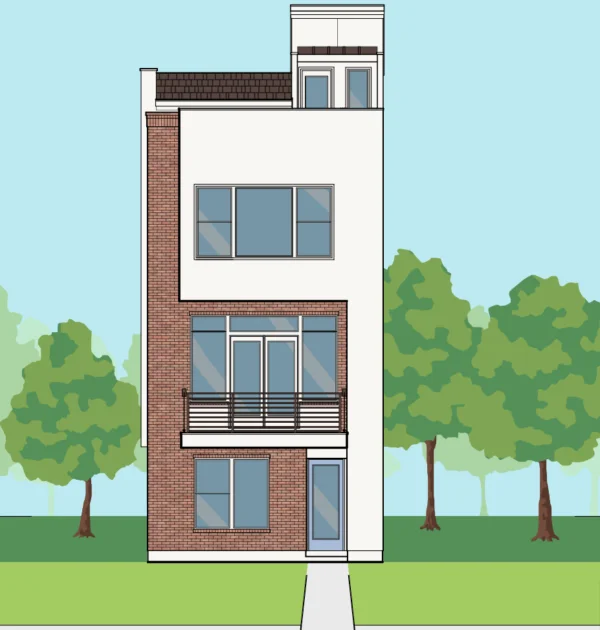 3 1/2 Story Home Plan E7012 A1.1
