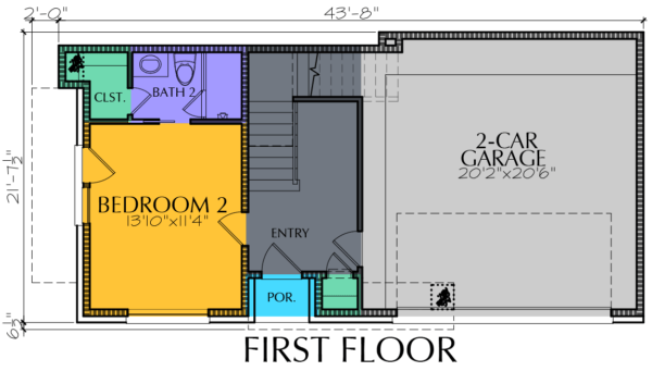 3 1/2 Story Home Plan E7012 B1.1