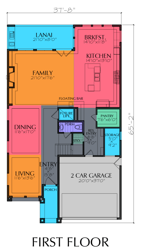 2 1/2 Story Home Plan E7023