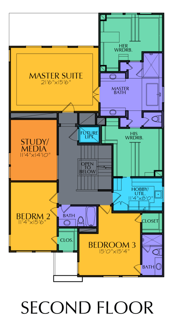 2 1/2 Story Home Plan E7023