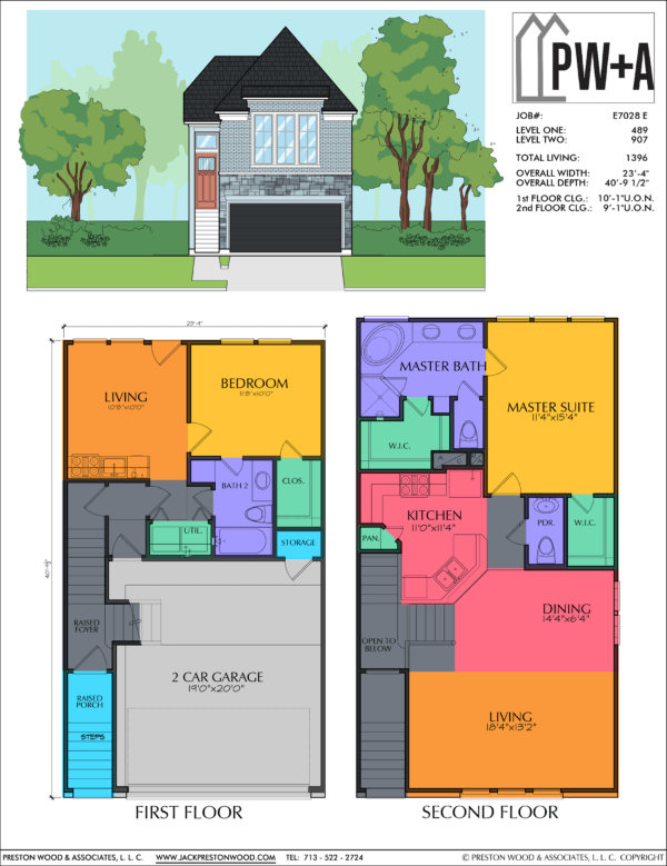 Two Story Home Plan E7028 E1.1
