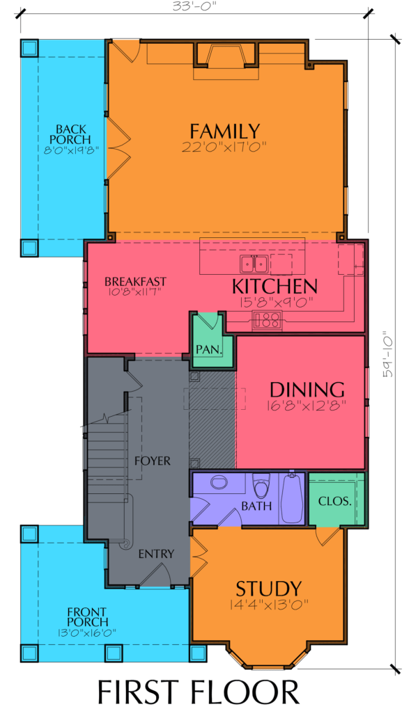 Two Story Home Plan E7036