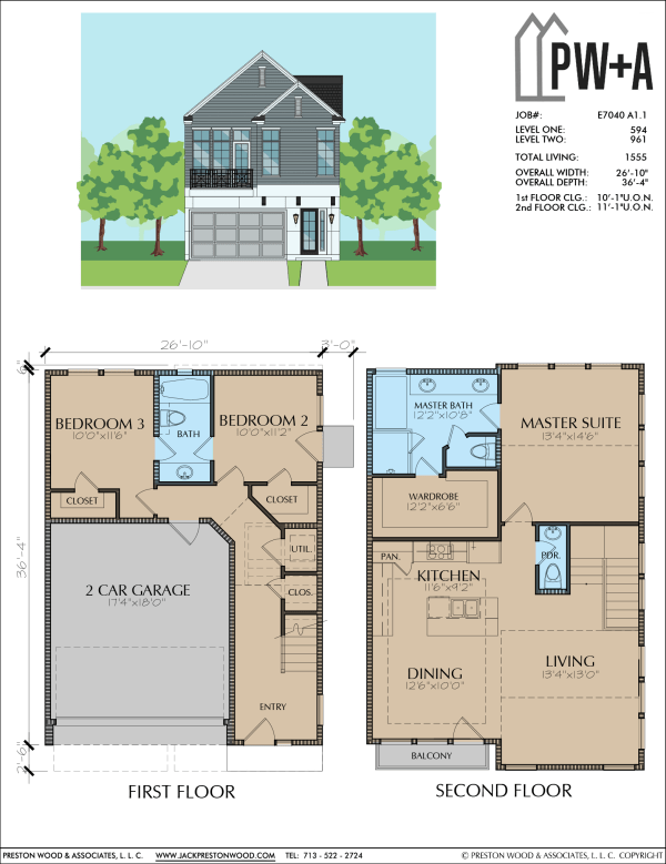 Two Story Home Plan E7040 A1