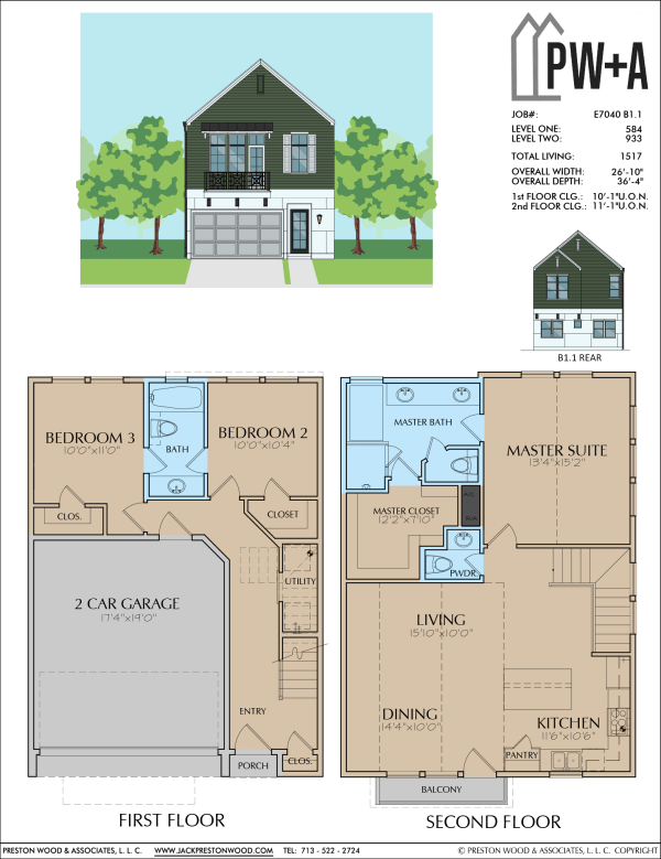 Two Story Home Plan E7040 B1