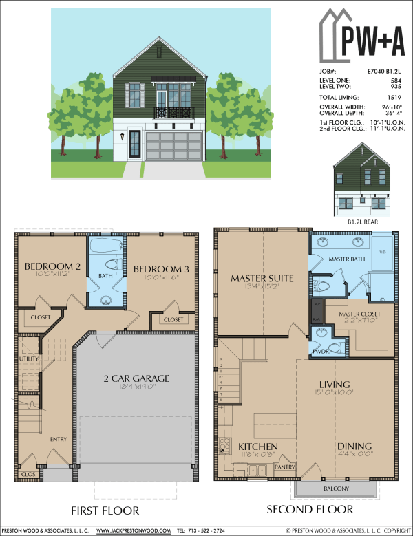 Two Story Home Plan E7040 B1