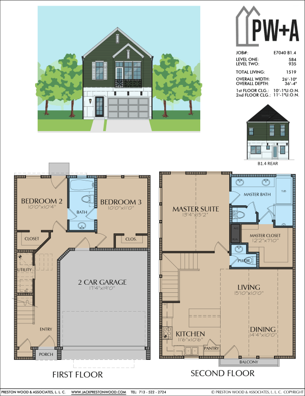 Two Story Home Plan E7040 B1