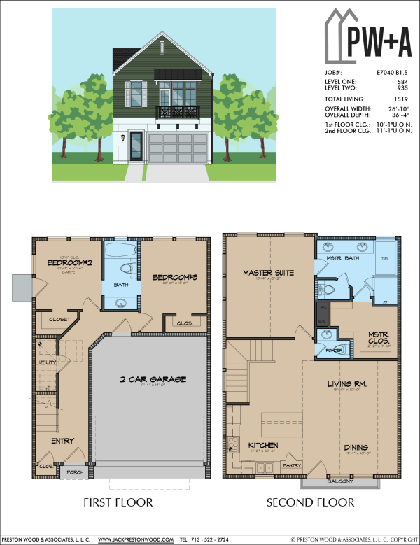 Two Story Home Plan E7040 B1