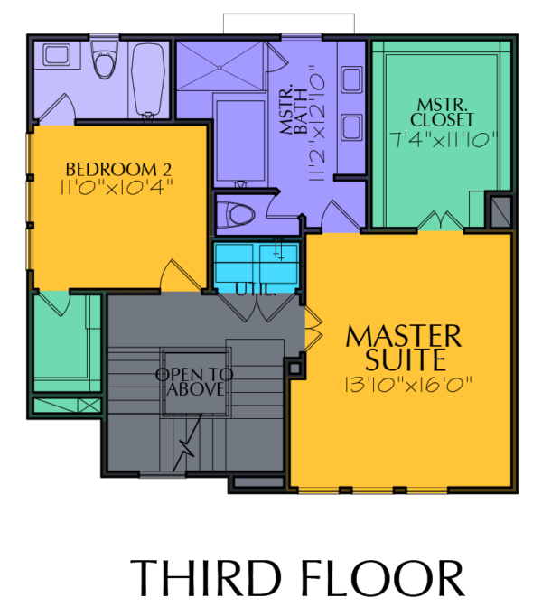 3 1/2 Story Home Plan E7049 A1