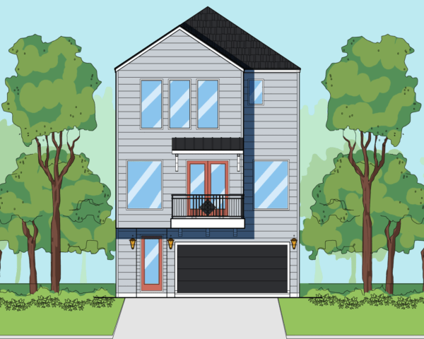 Three Story Home Plan E7077 A1.1