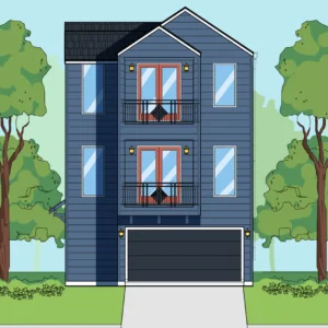 Three Story Home Plan E7077 C1.2