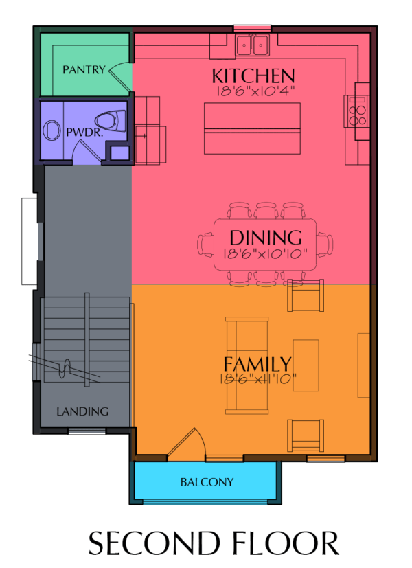 Three Story Home Plan E7077 C1.2