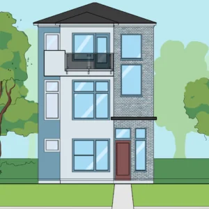 Three Story Home Plan E7082