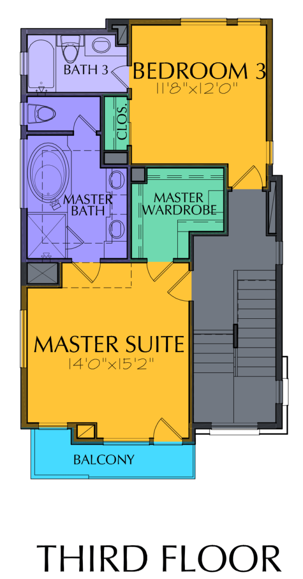 Three Story Home Plan E7082