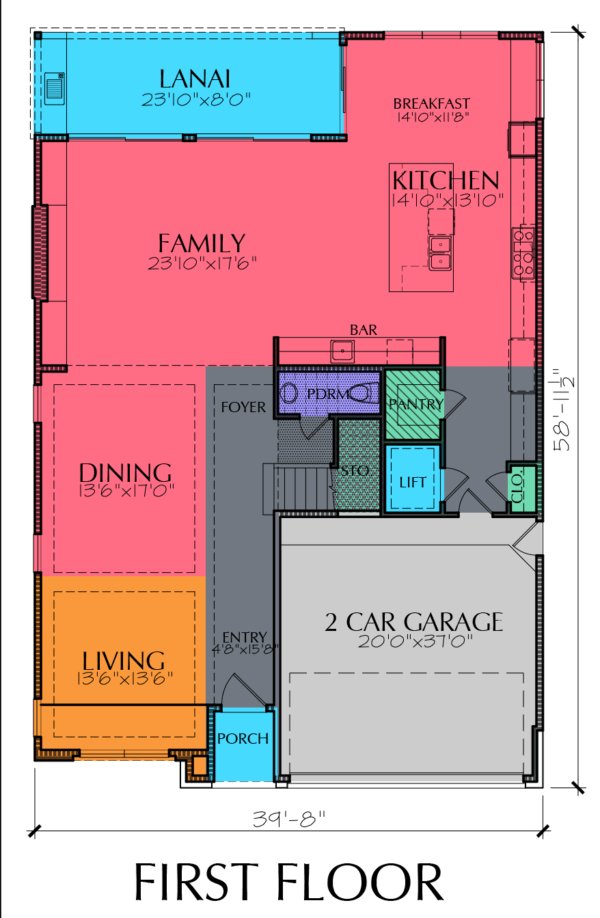 2 1/2 Story Home Plan E7097