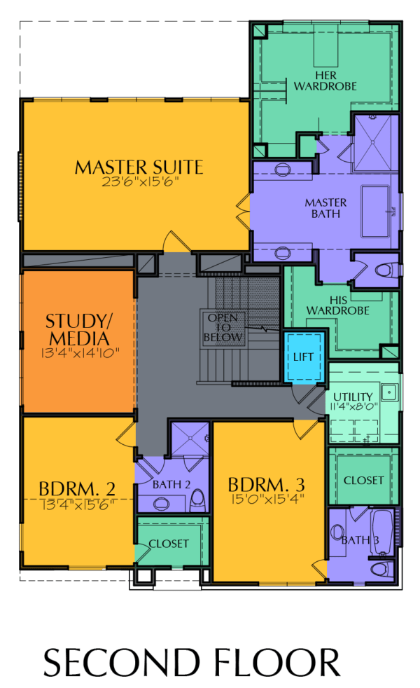 2 1/2 Story Home Plan E7097