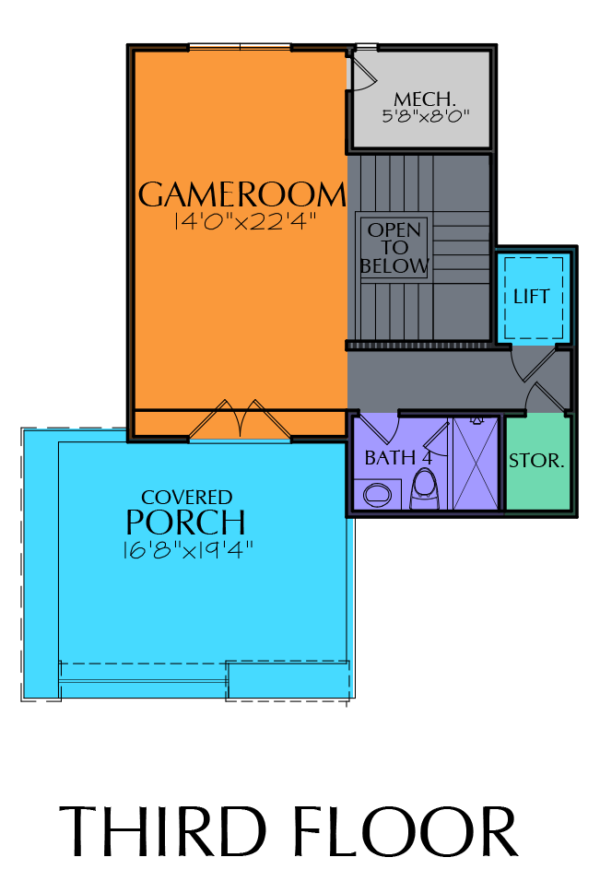 2 1/2 Story Home Plan E7097