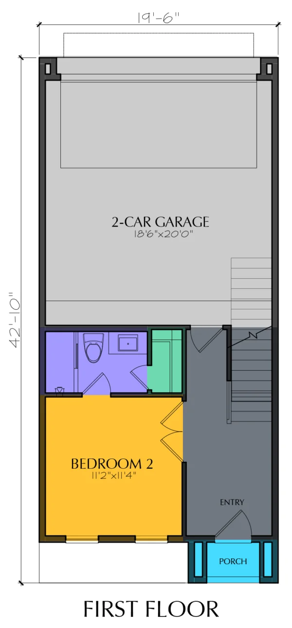 Three Story Home Plan E7104