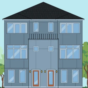 Three Story Home Plan E7104