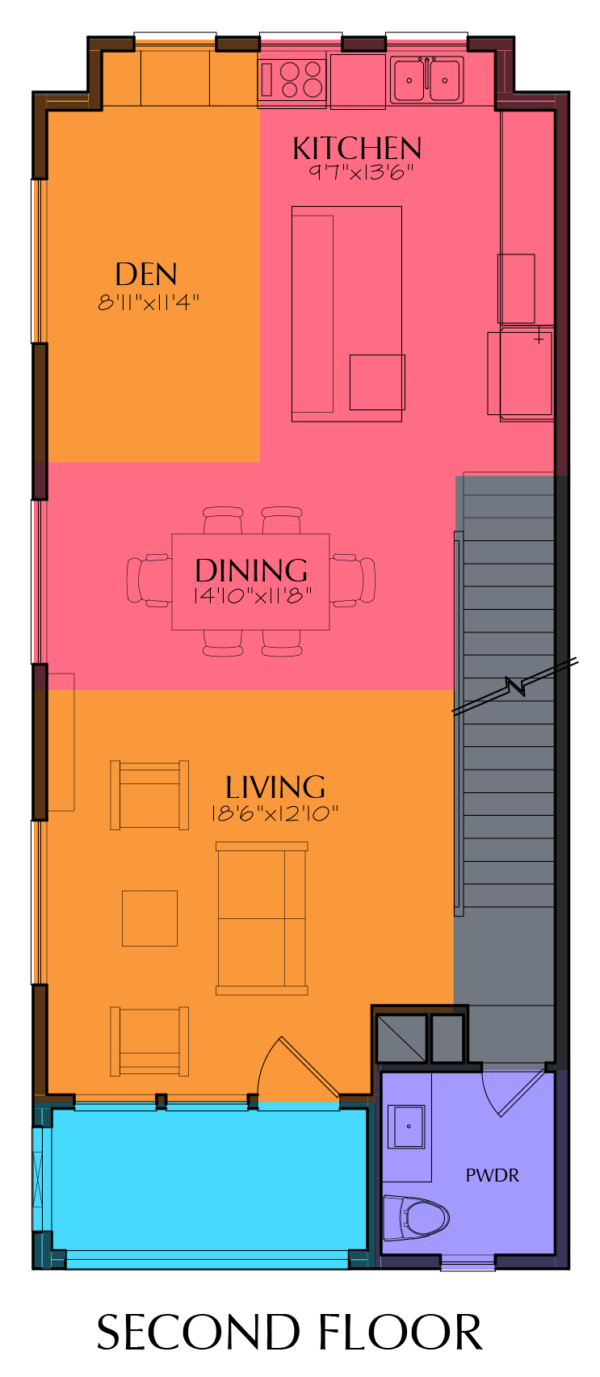 Three Story Home Plan E7104