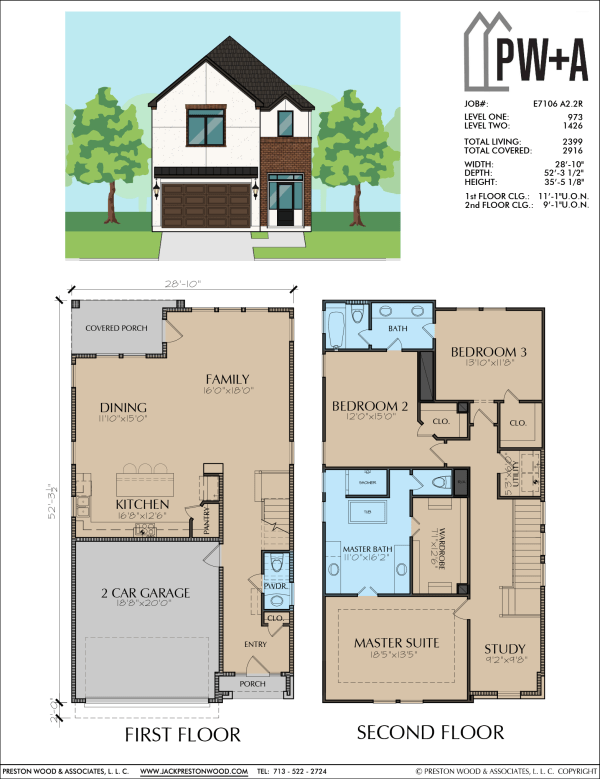 Two Story Home Plan E7106 A