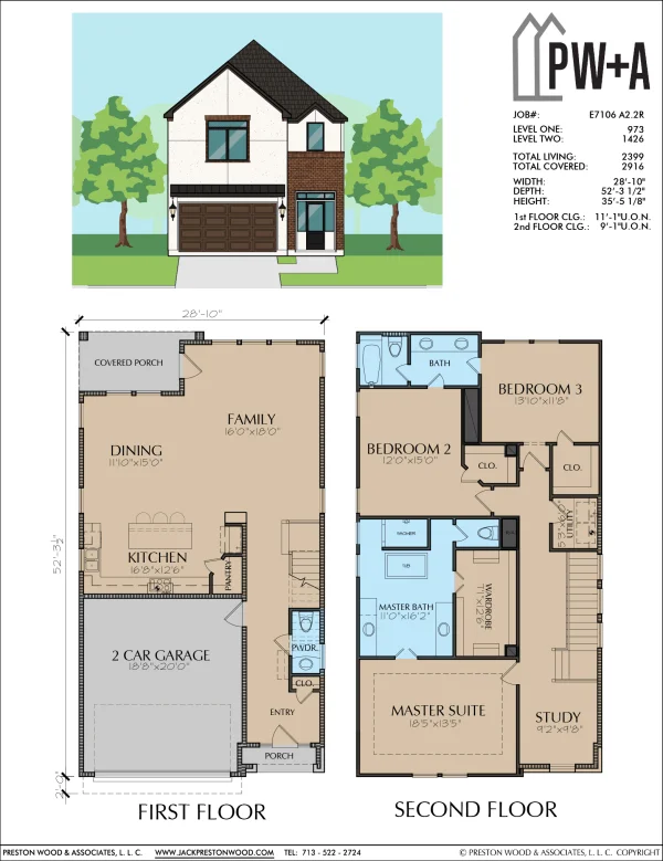 Two Story Home Plan E7106 A