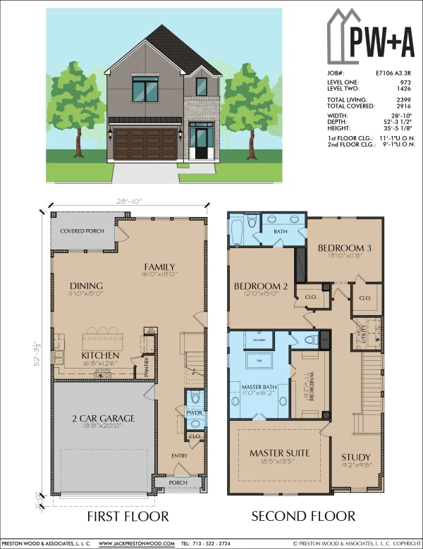 Two Story Home Plan E7106 A