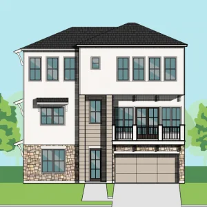 Three Story Home Plan E7114 A1.1